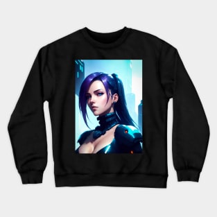 Cyberpunk girl Crewneck Sweatshirt